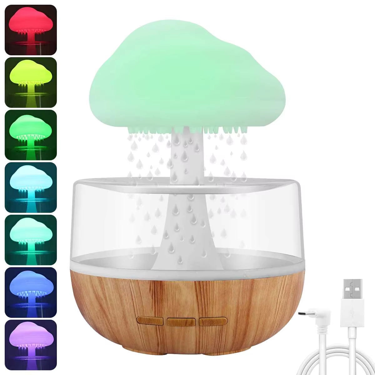 Transform Your Space with the Colorful Rain Cloud Humidifier - Aroma and Ambiance in One!