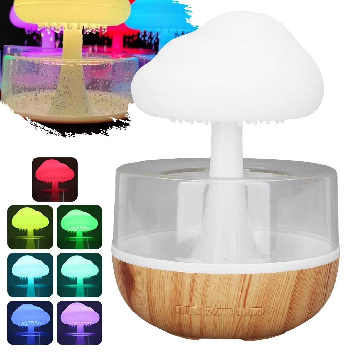 Transform Your Space with the Colorful Rain Cloud Humidifier - Aroma and Ambiance in One!
