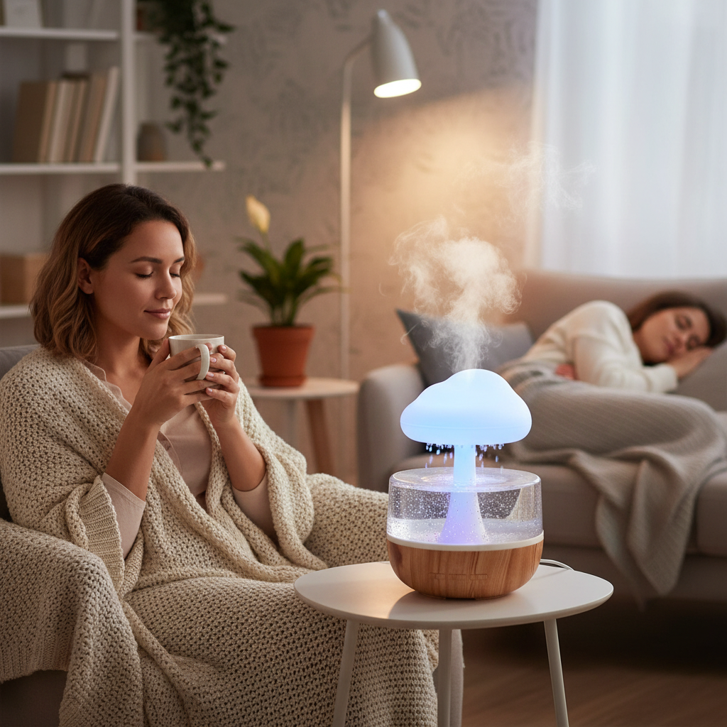Transform Your Space with the Colorful Rain Cloud Humidifier - Aroma and Ambiance in One!